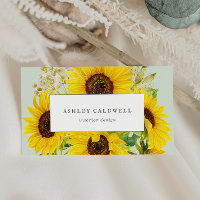 Country Sunflower | Cartão de visita de Casa