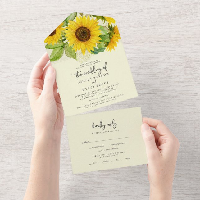 Country Sunflower | Casamento amarelo (Aba destacável)