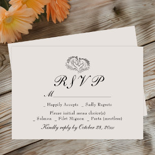 Country Western Horse Ivory Rustic Weding RSVP