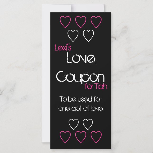 Coupon do Amor (Frente)