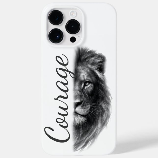 Courage Lion Artistic Minimal- (Verso)