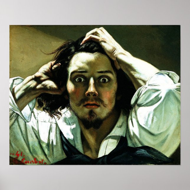 Courbet The Desperate Man Poster (Frente)