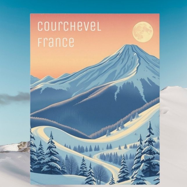 Courchevel França férias de esqui cartão postal mo (Criador carregado)