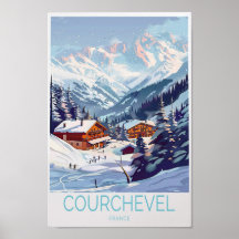 Courchevel França Impressão de inverno