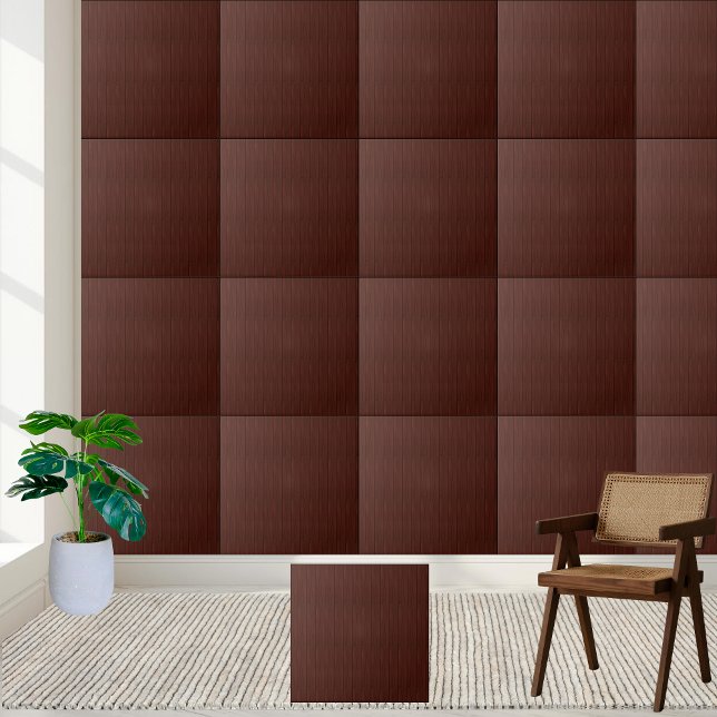 Couro castanho escura legante texturizado (Elegant Dark Brown Leather Textured Ceramic Tile)