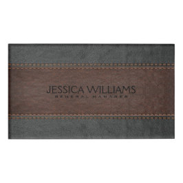 Couro De Vintagem Castanha E Negra