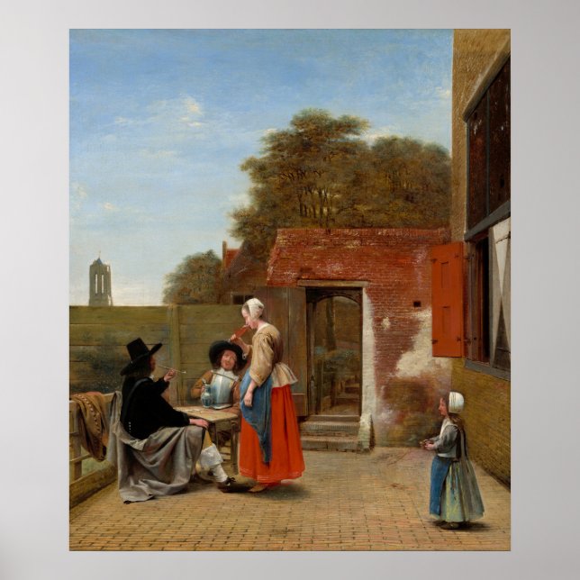 Courtyard Holandês - Poster de Pieter de Hooch Fin (Frente)