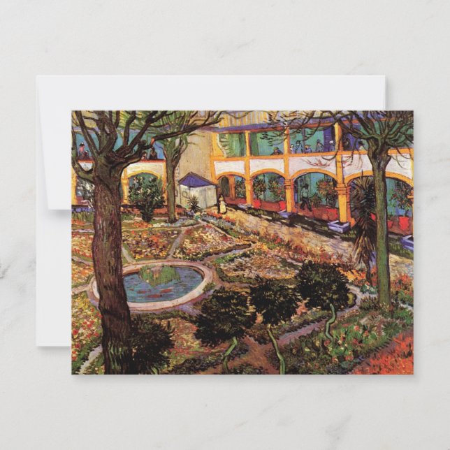 Courtyard of Hospital at Arles, por Vincent van Go (Frente)