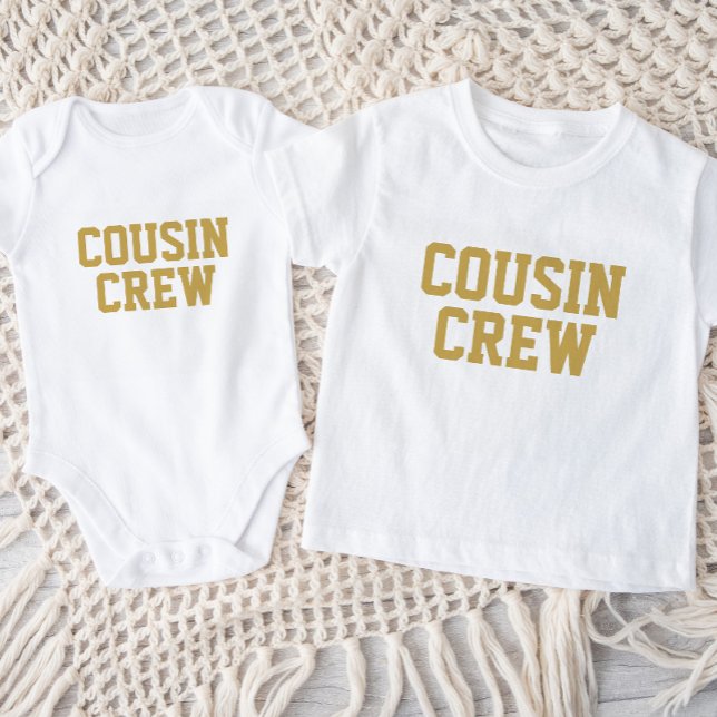 Cousin Crew | Crianças Douradas Camiseta Bebê (Criador carregado)