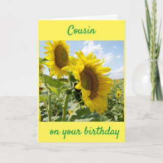 **COUSIN** SFOWER PARA O CARTÃO DE ANIVERSÁRIO