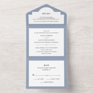 Couture Elegante Casamento de Dusty Blue