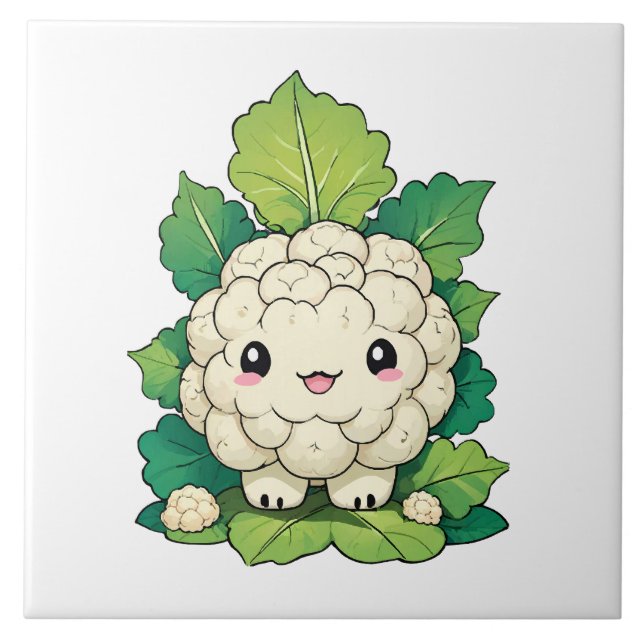 Couve-flor Kawaii (Frente)