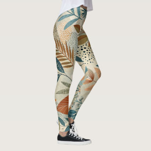 Covarde Whimsical Modern Botanical Boho Leggings