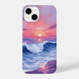 Cove de Algodão Doce | Oceano Rosa Pintado a Aquar