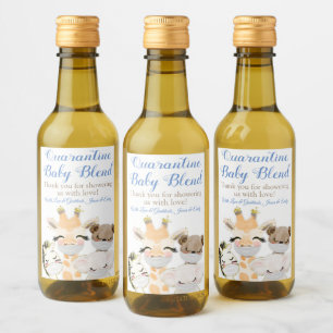 Covid Safari Animais Chás de fraldas Mini Rótulos 