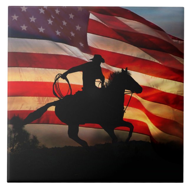 Cowboy Americano País do Cavalo Ocidental (Frente)