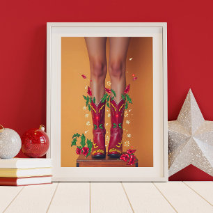 Cowboy Boots Poster Wall Art