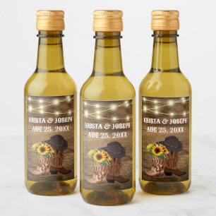 Cowboy Boots Sunflower Western Weding Favor