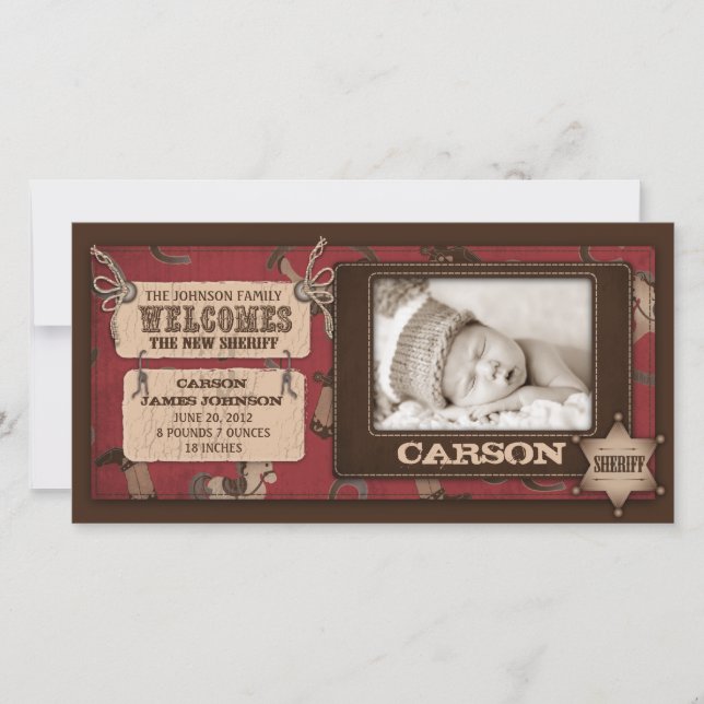 Cowboy Cartão com fotos 2 (Frente)