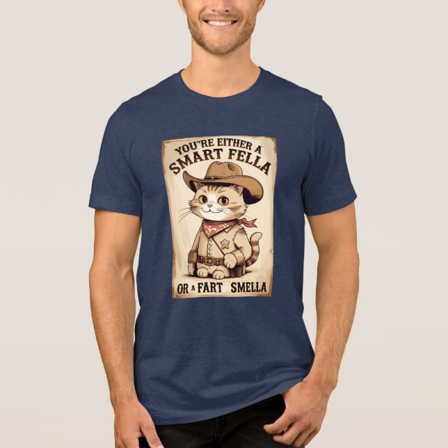 Cowboy Cat Fart Smella Tee (Frente)