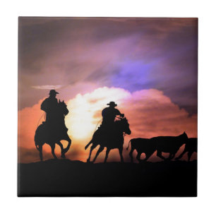 Cowboy cercado/ dirigir gado
