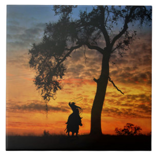 Cowboy com coro no oeste