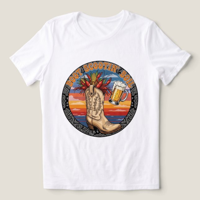 Cowboy Crawfish Queen T-Shirt! 🤠 👑 (Design frontal)