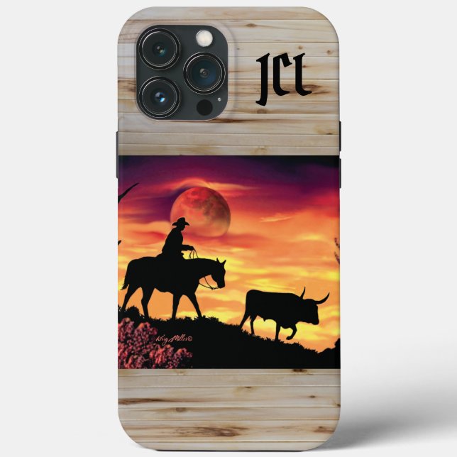 Cowboy E Longhorn Steer Case-Mate capas de iphone (Verso)
