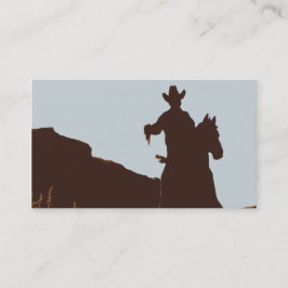 Cowboy montado em Cartões de visitas do Oeste