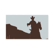 Cowboy montado em Cartões de visitas do Oeste
