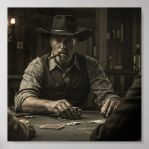 Cowboy na Mesa de Pôquer, por Natasha Us