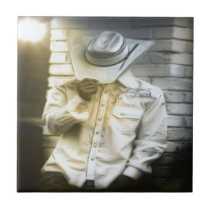 Cowboy Segurando Seu Chapéu