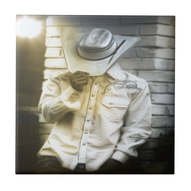 Cowboy Segurando Seu Chapéu (Frente)