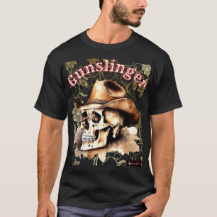 Cowboy Skull Oeste Cowboy Camiseta