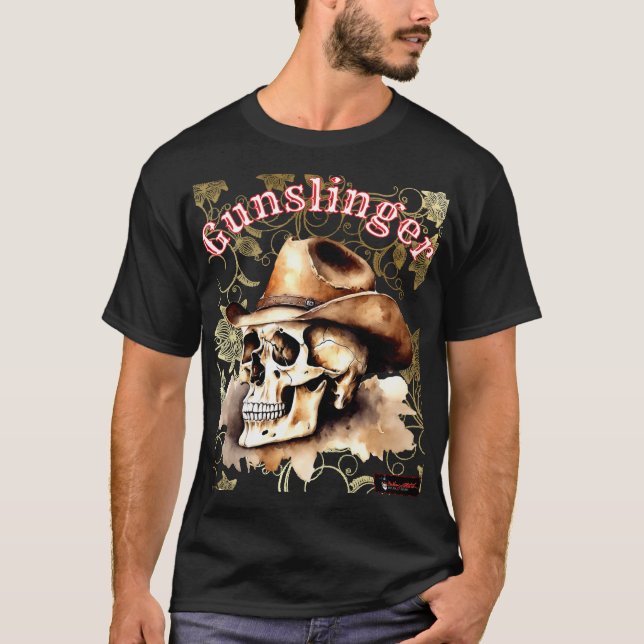Cowboy Skull | Oeste | Cowboy | Camiseta (Frente)