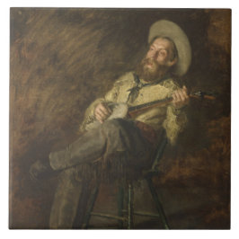 Cowboy tocando banjo e cantando música country