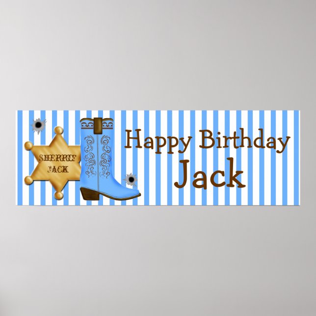 Cowboy Wild West Banner Poster (Frente)