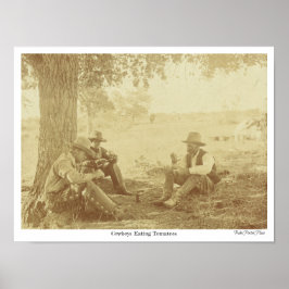 "Cowboys Comendo Tomates" Poster