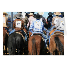 Cowboys Esperando Para Dirigir O Cartão Ocidental