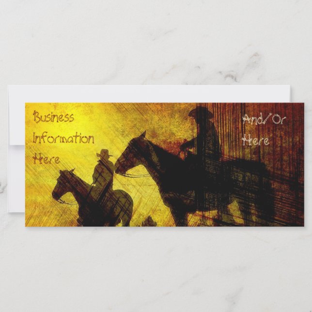 Cowboys no Horseback 2012 Calendar Bookmark (Frente)