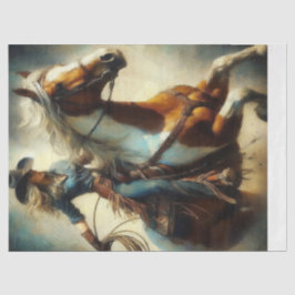 Cowgirl 1 Papel Tecido
