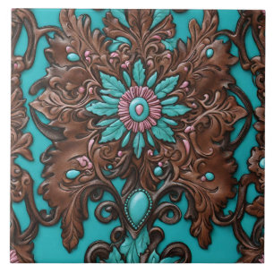 Cowgirl Brown Turquoise Ocidental