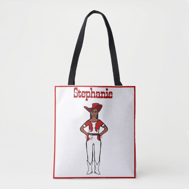 Cowgirl Dancer Bolsa White Red Fringe A (Frente)