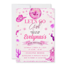 Cowgirl deixa ir Convite de festas