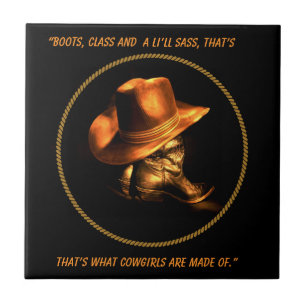 COWGIRL HAT & BOOTS QUOTEMUG