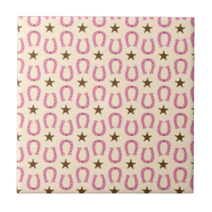 Cowgirl Pink Horseshoe Sheriff Star Country Texas