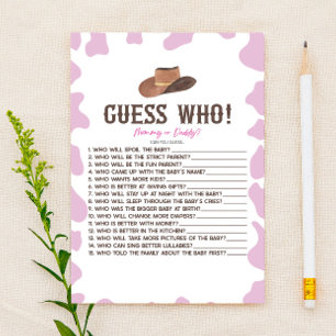Cowgirl Rodeo Western Adivinha Quem Chá de fraldas