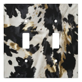 Cowhide Dourada Branca Preta