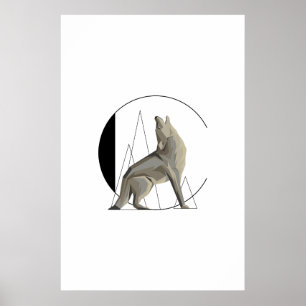 Coyote Minimalista / Poster Wolf C