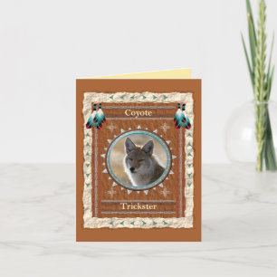 Coyote - Trickster - Cartão de Saudação Personaliz